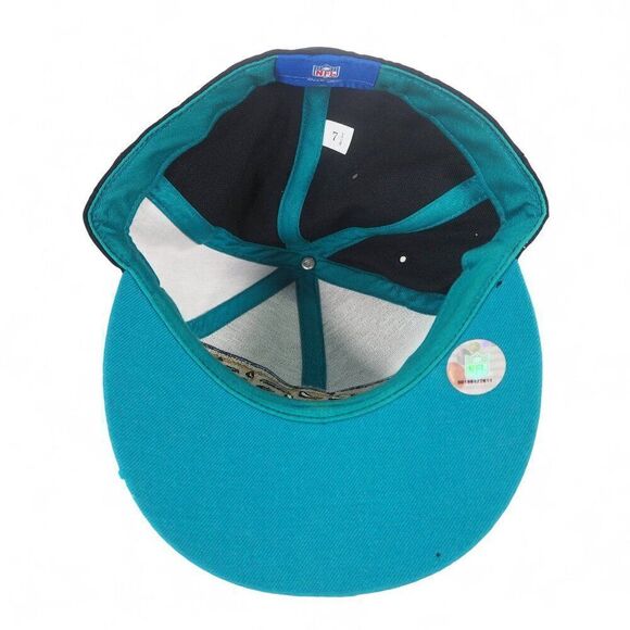 Reebok Vintage Jacksonville Jaguars Large Logo Fitted NFL Hat Black / Multicolor - Picture 5 of 10